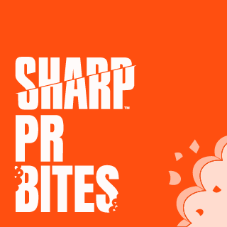 SHARP PR Bites podcast cover art.